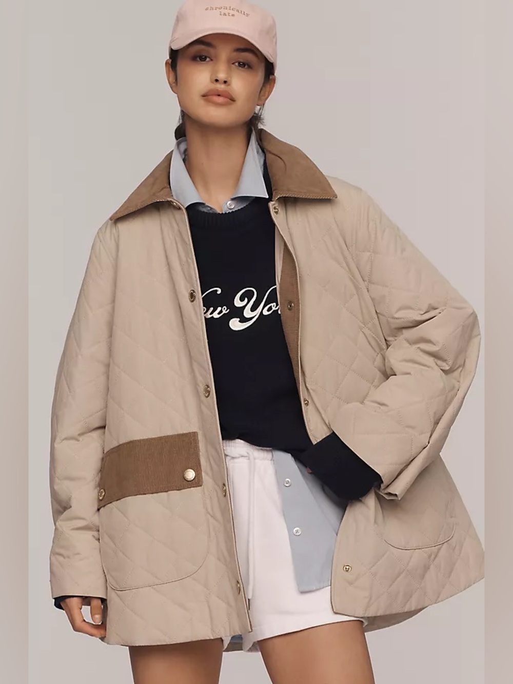 Barbour Corinne Corduroy Trim Quilted Jacket